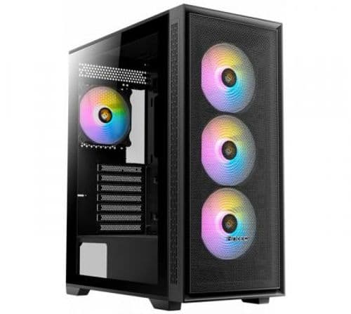 Gabinete Antec AX81 RGB ELITE Black Mesh 4x120mm RGB Fixed Fans Vidrio Templado