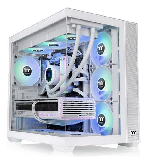 Gabinete Thermaltake View 380 Tg Argb Snow White Tempered Glass