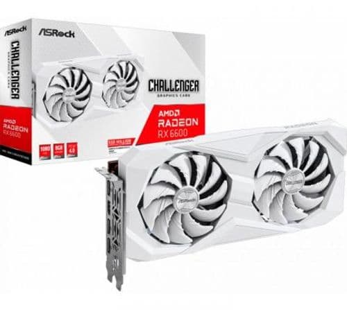 Placa de Video Asrock Radeon RX 6600 8GB GDDR6 Challenger White