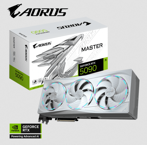 Placa De Video Gigabyte Rtx 5090 Aorus Master Ice 32gb (white)