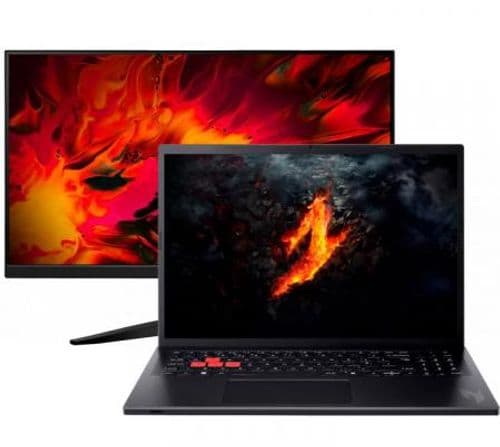 Combo Acer Nitro Lite 16 Intel Core i5 13420H 8GB 512GB SSD RTX 4050 Win11 + Monitor Gamer Acer Nitro KG241Y 23.8" FHD 180Hz