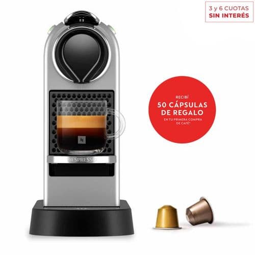 Cafetera Nespresso CitiZ Silver C113-AR-SI-NE2 Gris