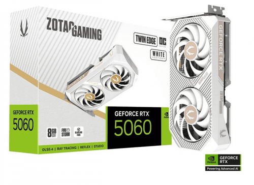 Placa De Video Zotac Rtx 5060 8gb Twin Edge Oc White