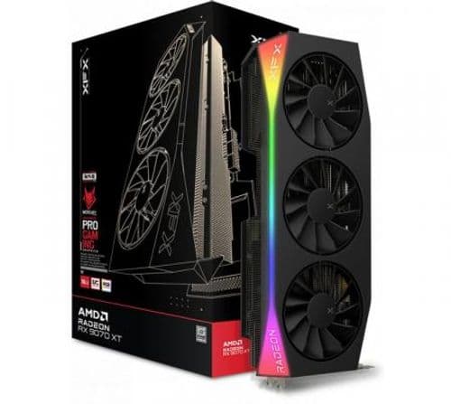 Placa de Video XFX Radeon RX 9070 XT 16GB GDDR6 Mercury OC Gaming Edition RGB