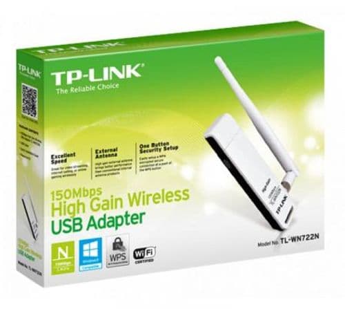 Adaptador de Red Tp-Link TL-WN722N Wi-FI High Cain USB Adaptador de Red Tp-Link TL-WN722N Wi-FI High Cain USB