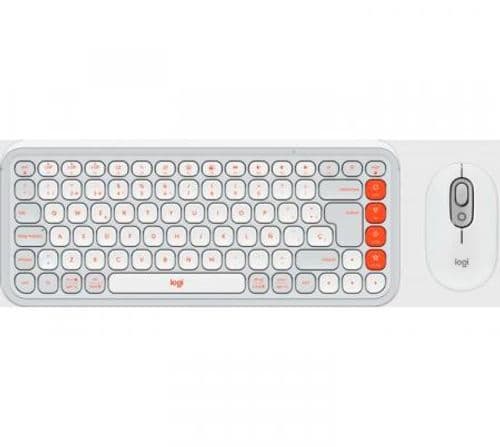 Combo Logitech teclado y mouse POP Icon Wireless White Combo Logitech teclado y mouse POP Icon Wireless White