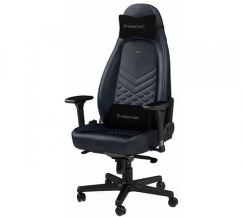 Silla Gamer Noblechairs ICON Top Grain Leather - Azul Medianoche / Grafito (Peso MAX. 150kg) Silla Gamer Noblechairs ICON Top Grain Leather - Azul Medianoche / Grafito (Peso MAX. 150kg)