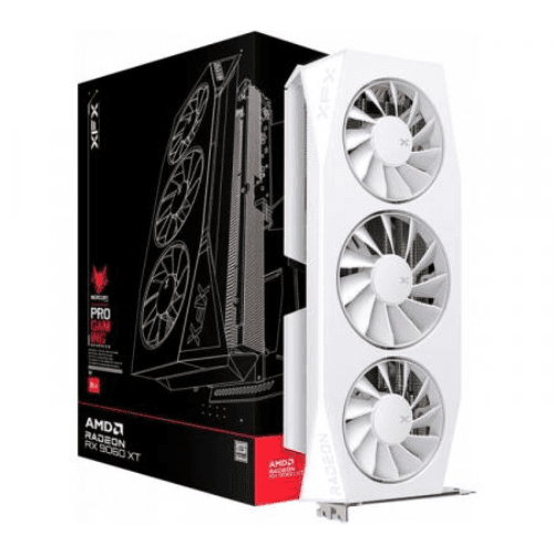 Placa de Video XFX Radeon RX 9060 XT 16GB GDDR6 Mercury OC White Gaming Edition Placa de Video XFX Radeon RX 9060 XT 16GB GDDR6 Mercury OC White Gaming Edition
